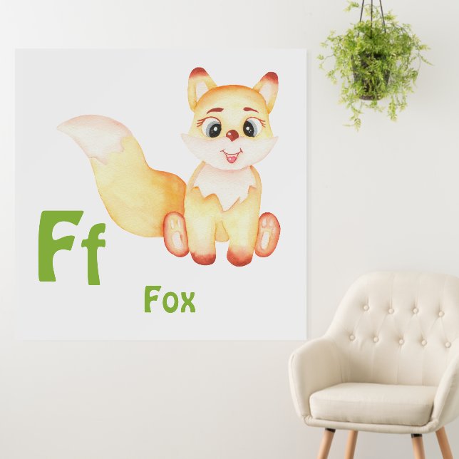 Fox personalize ABC: Letter F - Add Your Name Foam Board (In Situ (Wall))