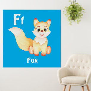Fox personalize ABC: Letter F - Add Your Name Foam Board