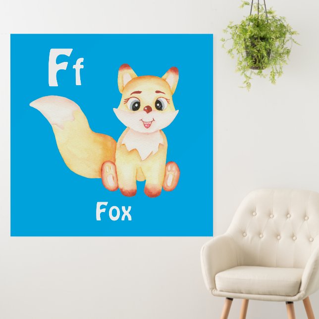 Fox personalize ABC: Letter F - Add Your Name Foam Board (In Situ (Wall))