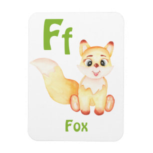 Fox personalize ABC: Letter F - Add Your Name Magnet
