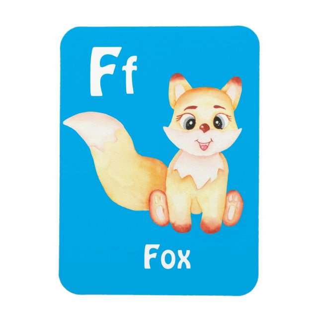 Fox personalize ABC: Letter F - Add Your Name Magnet (Vertical)