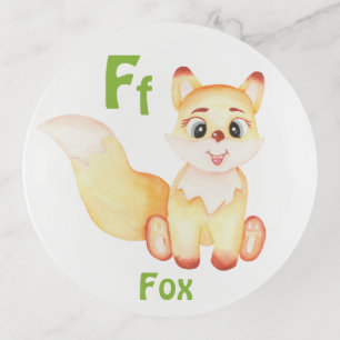 Fox personalize ABC: Letter F - Add Your Name Trinket Tray