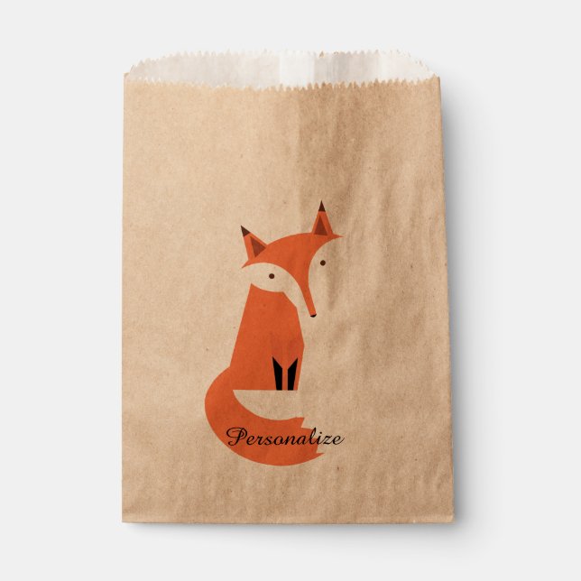 Fox Personalized Favor Bag (Front)