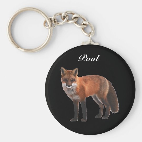 Fox Personalized Keychain | Zazzle.com