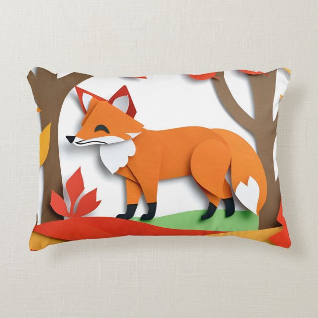 Fox Picture Cute Animal Custom Accent Pillow (Front)