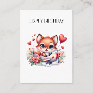 Fox Pilot Birthday Enclosure Card