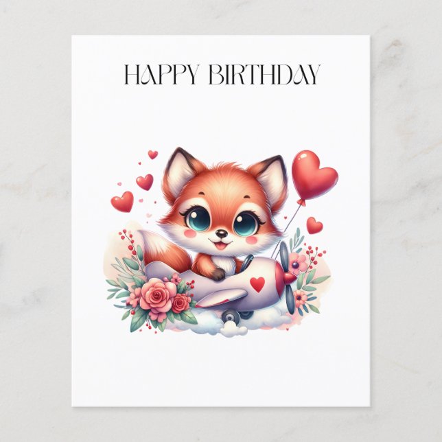 Fox Pilot Birthday Flyer (Front)