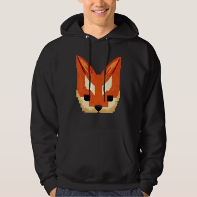 Fox Pixel 8 Bit Retro Video Game Hoodie