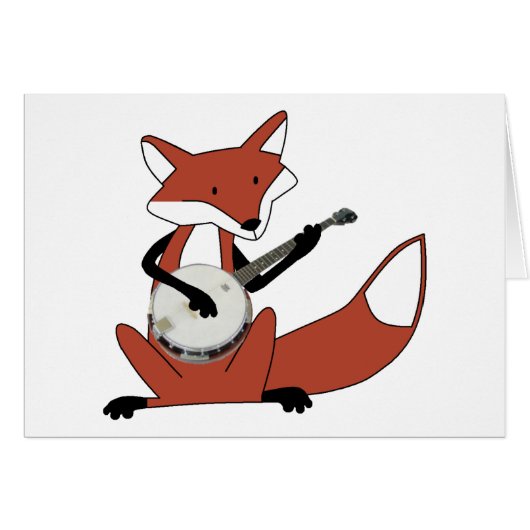 Fox Playing the Banjo Cards (Front Horizontal)