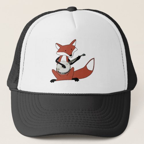 Fox Playing the Banjo Trucker Hat