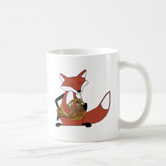 Fox Playing the French Horn Coffee Mug (Right)