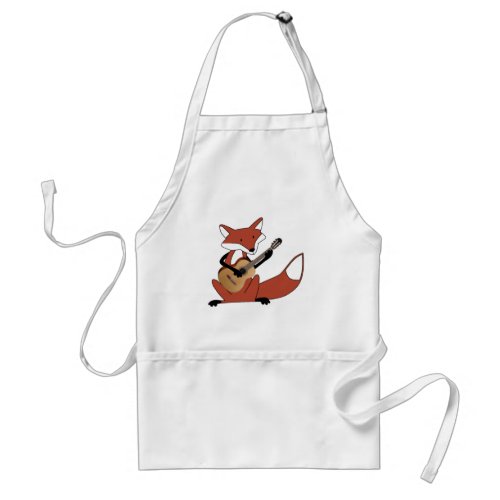 Fox Playing the Guitar Adult Apron