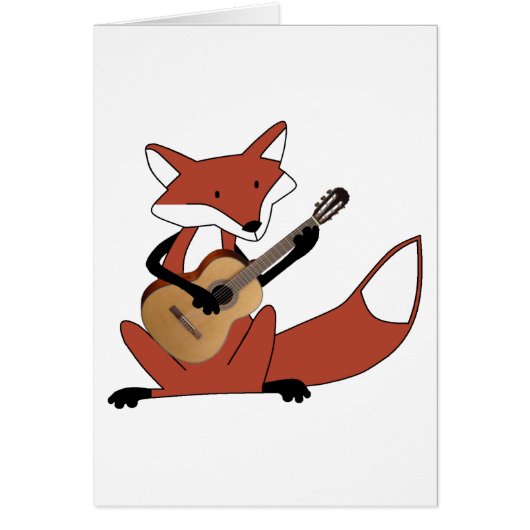 Fox Playing the Guitar Cards (Front)