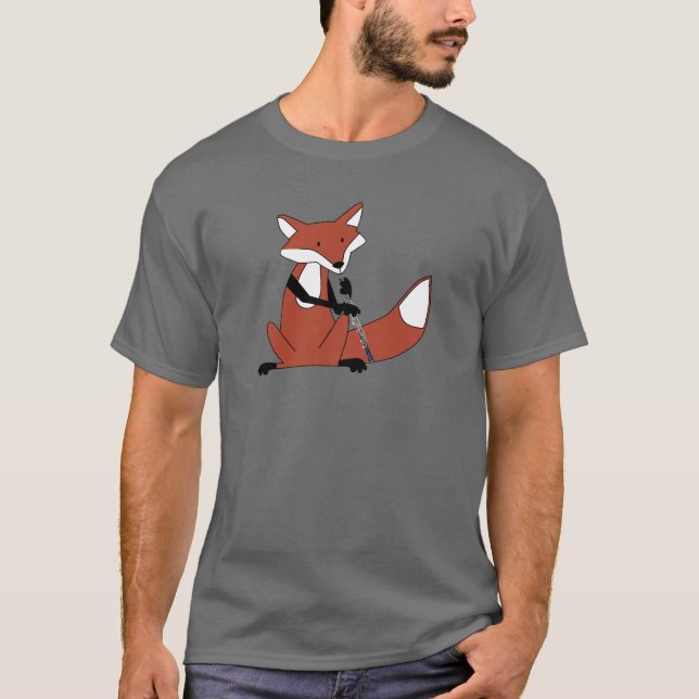 Fox Playing the Oboe T-Shirt (Front)