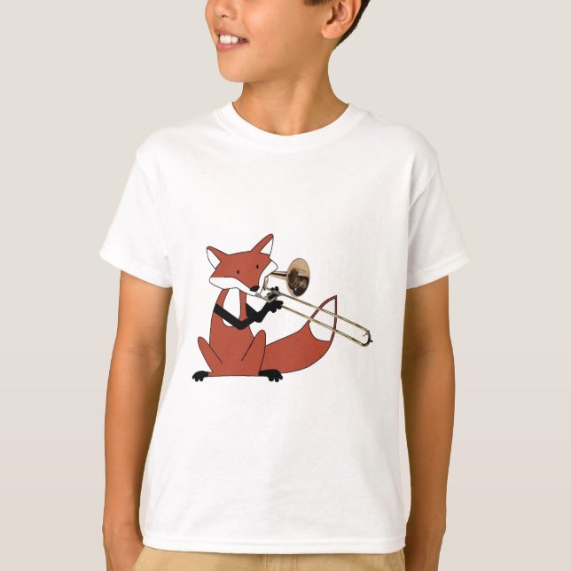 Fox Playing the Trombone T-Shirt (Front)