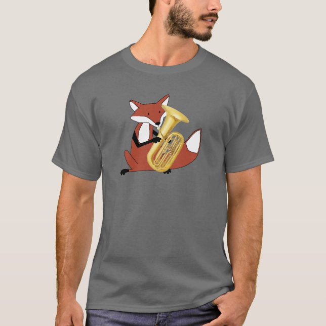 Fox Playing the Tuba T-Shirt (Front)