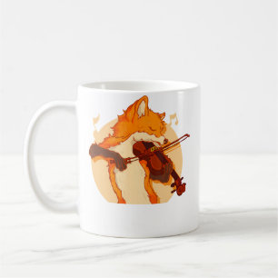 Fox Playing Violin Violinist Music Lover Coffee Mug