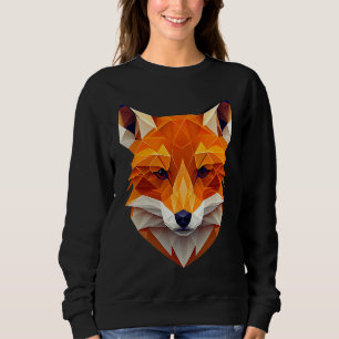 Fox Polygon Wild Animal  Wildlife Zookeeper Geomet Sweatshirt
