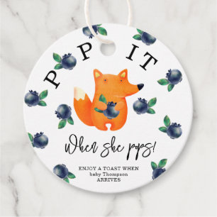 Fox - Pop it! When she pops! Favor Tags