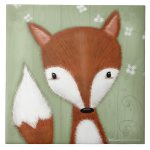 Fox Portrait Ceramic Tile