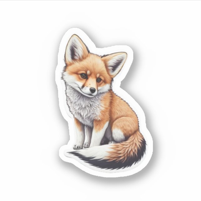 Fox Portrait Sticker (Front)