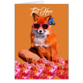 Fox Poster Custom Text Postcard (Front)