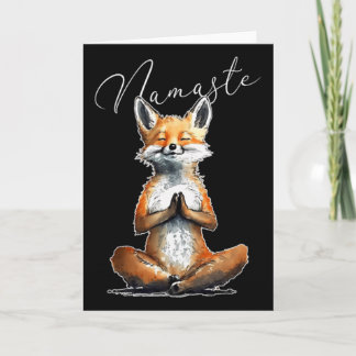 Fox Power Yoga Teacher Animal Humor Namaste Karma  Card
