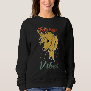 Fox Proud Furry Tail Ear Furry Vibes Furry Person  Sweatshirt