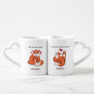 Fox Pun Cute Couple in Love Funny Valentine's Day