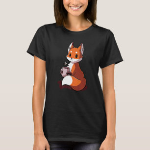 Fox Quote  Drinking Coffee Cool  Fox T-Shirt