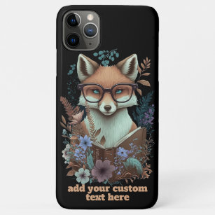 Fox Read Book Wildflower Cottagecore Floral Custom iPhone 11 Pro Max Case