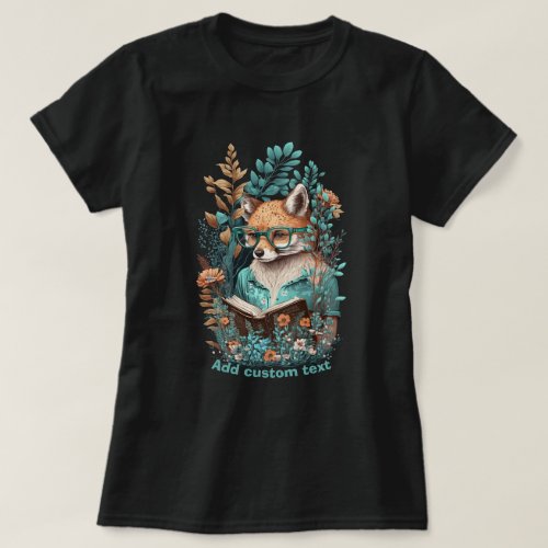 Fox Reading Book wildflower Fox Lover T_Shirt