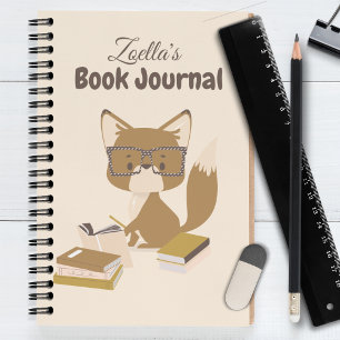 Fox Reading Journal Book Review Personalized