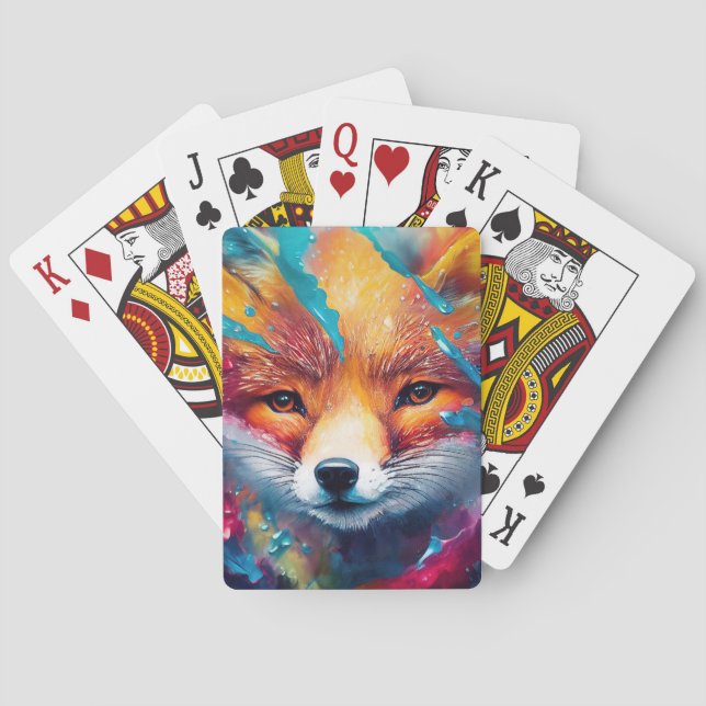 Fox Red fox Animal Discovery Adventure Nature  Poker Cards (Back)