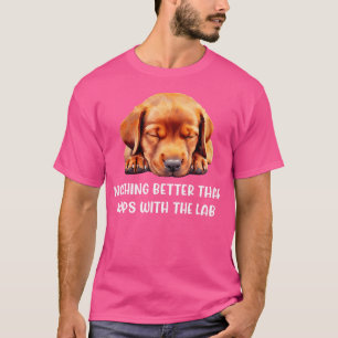 Fox Red Lab Mom Dad Napping Labrador Retriever T-Shirt