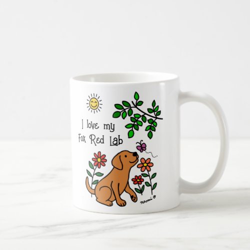 Fox Red Labrador and Green Mug