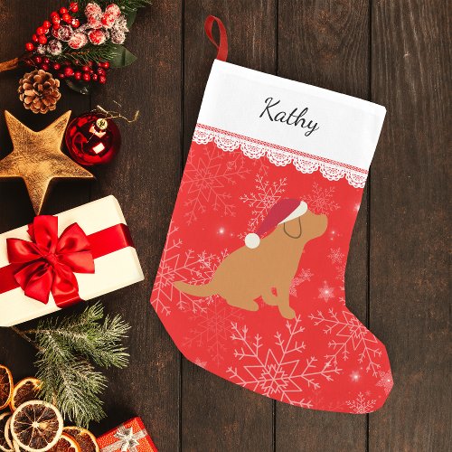 Fox Red Labrador Puppy  Small Christmas Stocking