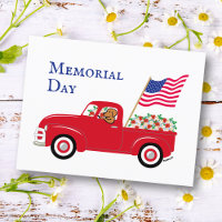 Fox Red Labrador Red Truck Memorial Day