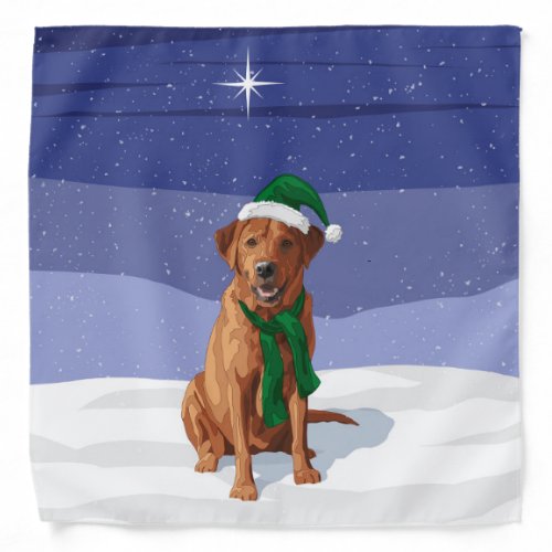 Fox Red Labrador Retriever Christmas Dog Bandana