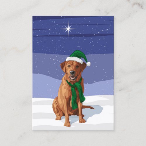 Fox Red Labrador Retriever Christmas Dog Business Card