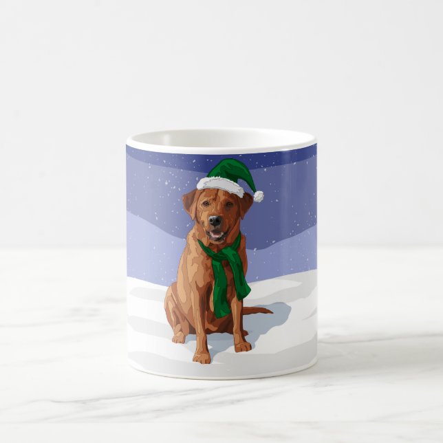Fox Red Labrador Retriever Christmas Dog Coffee Mug (Center)