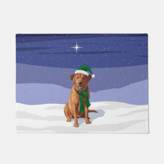 Fox Red Labrador Retriever Christmas Dog Doormat