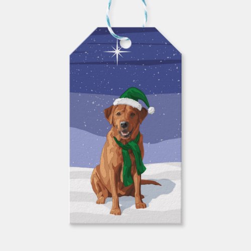 Fox Red Labrador Retriever Christmas Dog Gift Tags