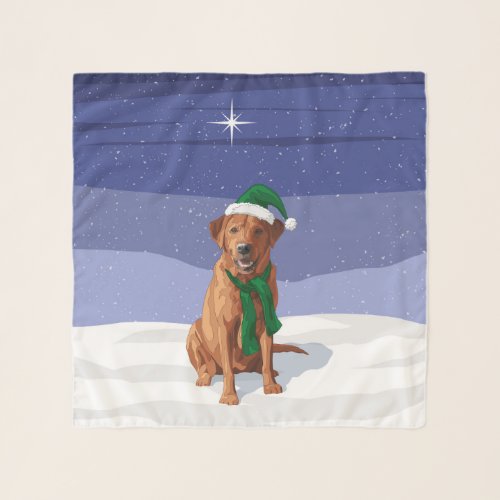 Fox Red Labrador Retriever Christmas Dog Scarf