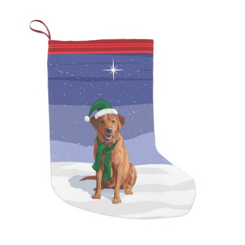 Fox Red Labrador Retriever Christmas Dog Small Christmas Stocking