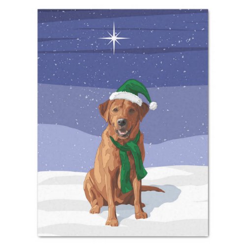 Fox Red Labrador Retriever Christmas Dog Tissue Paper
