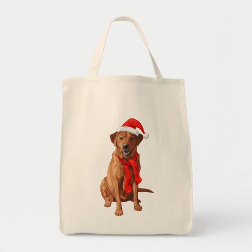 Fox Red Labrador Retriever Christmas Dog Tote Bag