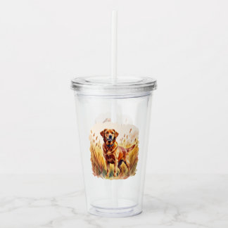 Fox Red Labrador Retriever Dog Acrylic Tumbler