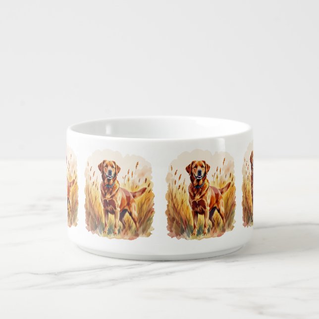 Fox Red Labrador Retriever Dog Bowl (Center)