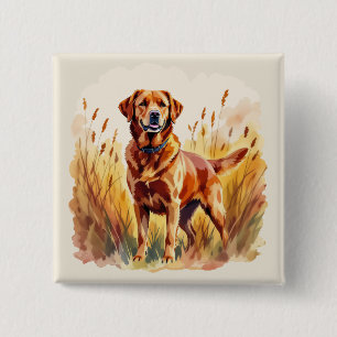 Fox Red Labrador Retriever Dog Button